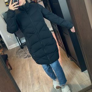 LL Bean knee length women’s Down Jacket